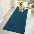OLANLY Dog Door Mat for Muddy Paws 70x32, Absorbs Moisture and Dirt, Absorbent Non-Slip Washable Doormat, Quick Dry Chenille Mud Mat, Entry Indoor Entryway Carpet for Inside Floor, Atlantic Blue