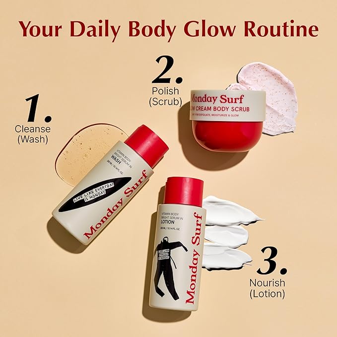 Glow Cream Body Scrub, K Scrub – Hydrating & Nourishing Cream with Argan Oil, Rice Bran Oil, Camellia Oil & Glycolic Acid – Vegan, Microplastic-Free, Vanilla Floral Scent – 9.5 oz