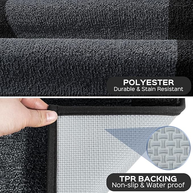 Machine Washable Kitchen Rug 24" x 36", Non Slip Kitchen Mat for Floor, Absorbent Entrance Throw Rug for Bedroom, Hallway, Bathroom, Door