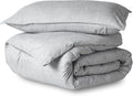 Bare Home Bedding Duvet Cover Extra Long - Premium 1800 Super Soft Collection - Lightweight, Duvet Cover - Soft Textured (Twin/Twin XL, Heathered Pewter)