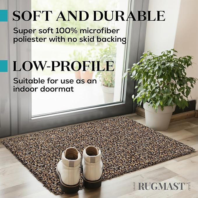 Premium Microfiber Indoor Door Mat – 20"x30" Washable Entry Mat, Non-Slip, Waterproof Backing, Super Absorbent, Low Profile Entryway Doormat for Indoor Entrance