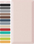 Ophanie Kitchen Mats for Floor, 3/4 Inch Thick Kitchen Rugs, 20''x32'' Anti Fatigue Standing Cushioned Mat, Waterproof,Comfort Ergonomic Mat for Office, Home, Sink, Pink Non-Slip Bottom