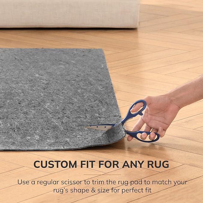 Anji Mountain 6' x 6' Universal Non-Slip Rug Pad - Area Rug Grip & Floor Protector Mat - Cushioning Underlay Pad for Hardwood Floors - Anti-Slip Under Rug Pad Mat, Round