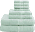 Madison Park 800GSM Bathroom Towel Set of 8 100% Cotton Bath Towel Set for Bathroom Luxurious Highly Absorbent 2 Bath Towels 2 Hand Towels 4 Washcloths Quick Dry Spa Quality Seafoam