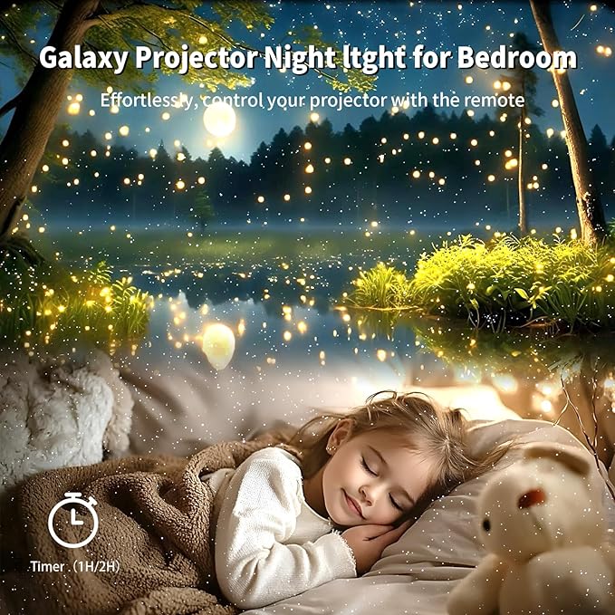 3D Galaxy Projector Star Projector, Planetarium Projector Night Light with Bluetooth Speaker for Bedroom Decor, 90 Dynamic Scenes, Relaxing Ambience & Ceiling Stars for Christmas Gifts,New Year Gift