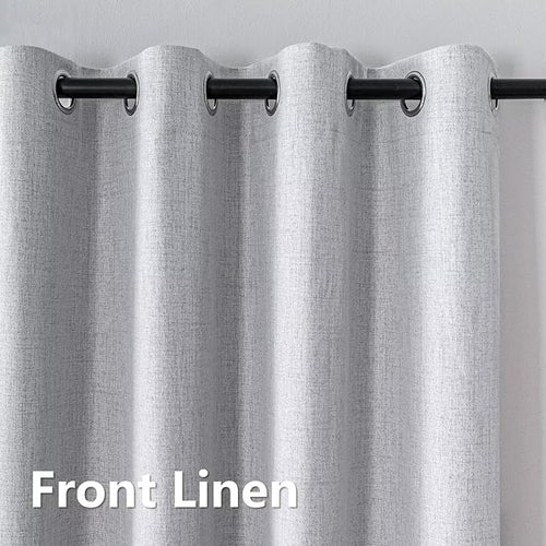 100% Blackout Curtains for Bedroom Room, Custom Curtains Blackout Thermal Insulated 1 Panel, Grommet Light Blocking Drapes for Bedroom Windows Luxury Decor(Custom Size,Off-White