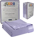 Thermee Micro Flannel Full/Queen Size Blankets, Lightweight All Seasons Cozy Blanket, Throw Blankets for Home and Living Room, Comfy & Soft Blanket for Couch, Machine Wash, No Pilling - Lilac