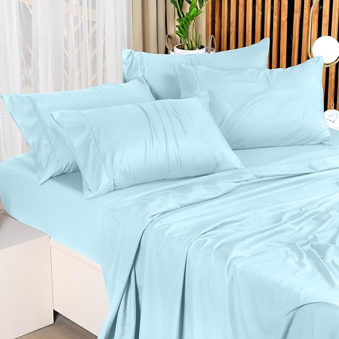 Utopia Bedding Full Sheet Set – 4 Piece Bed Sheets for Full Size Bed, Soft and Breathable Microfiber, Includes 1 Fitted Sheet, 1 Flat Sheet and 2 Pillowcases (Ice Blue)