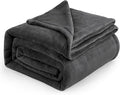 Bedsure GentleSoft Fleece Bed Blankets Large Size Charcoal - Soft Lightweight Fuzzy Cozy Luxury Oversized King Blanket Microfiber, Room Home Decor Gifts for Women and Men, 120x120 inches