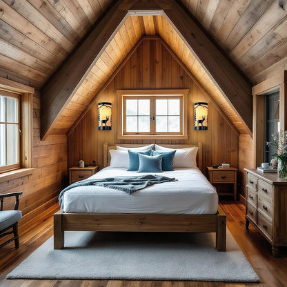 Wall Sconces Set of Two,Deer Metal Yellow Parchment Rustic Wall Sconces,Farmhouse Matte Black Wall Mount Lamp,Vintage Bedroom Wall Lights,Indoor Wall Lamps for Living Room,Hallway,Porch