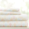 Linen Market Patterned Microfiber Queen Sheet Set 4 Piece – Oeko-TEX Certified Ultra Soft & Wrinkle-Free - 16" Deep Pocket Sheets - Easy Care Queen Size - Fall Foliage Yellow