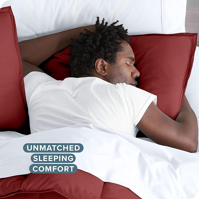 Bare Home Bedding Duvet Cover California King Size - Premium 1800 Super Soft Collection - Lightweight, Cooling - Soft Breathable Bedding Duvet Cover (Cal King, Rosewood)