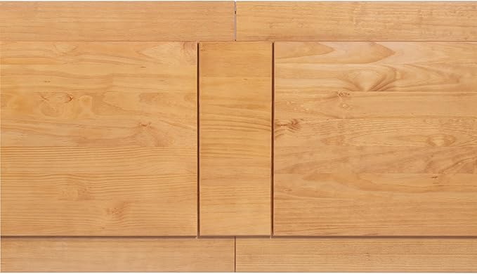 memomad Bali Slim Set: Storage Platform Bed with Drawers + Flat Panel Headboard (Queen Size, Oak Brown Wood)