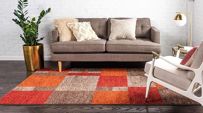 Unique Loom Autumn Collection Area Rug - Providence (2' x 3' 1" Rectangle, Multi/ Beige)
