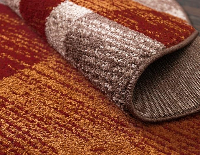 Unique Loom Autumn Collection Area Rug - Providence (5' 1" x 8' Oval, Multi/ Beige)