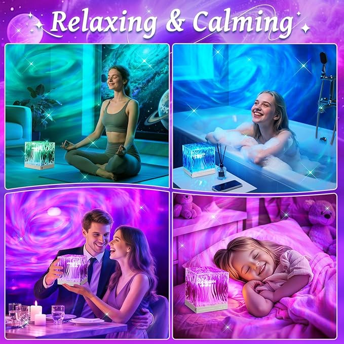 Galaxy Projector for Bedroom,18-Color Solar System Kids Night Light Projector for Bedroom,Remote Night Light for Kids Flower Lamp Tornado lamp Pink Lights,17 Year Old Girl Gift Ideas Purple Room Decor