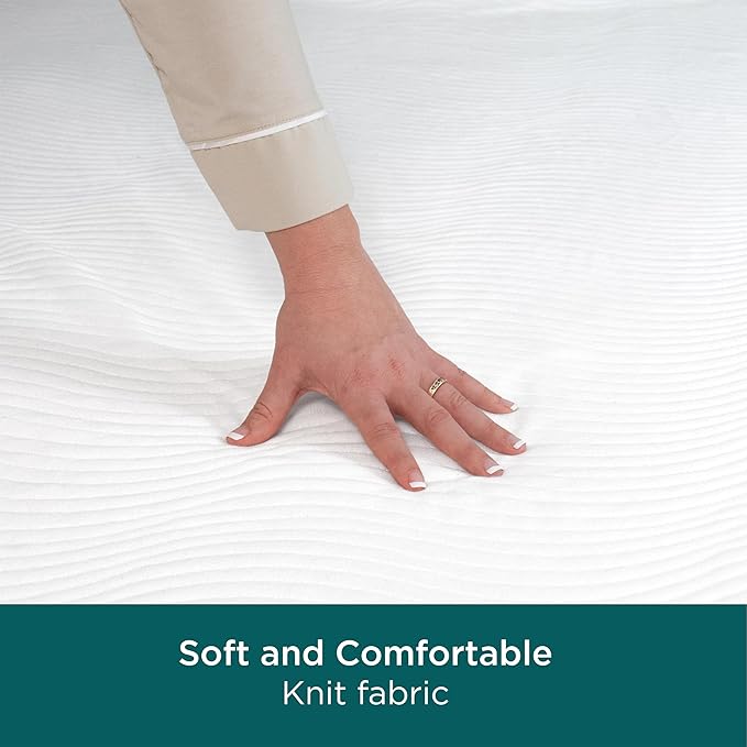 AllerEase CleanBoost Plush Knit Mattress Protector Waterproof Particle Barrier Temperature Balancing Soft Plush Comfort Machine Washable Fitted Cover with Elastic Anchor Bands Mattress Cover, Full