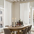 Beige White 70 Inch Wide Curtains 90 Inches Long for Living Room Light Filtering Semi Sheer Modern Farmhouse Pleated Curtain with Hooks Rings for Patio Sliding Door Dining Room Large Window 1 Panel