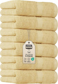Utopia Towels 6 Pack Premium Hand Towels Set, 16 by 28 inches, 100% Ring Spun Cotton, Ultra Soft and Highly Absorbent 600GSM Towels for Bathroom, Gym, Shower, Hotel, and Spa, Beige
