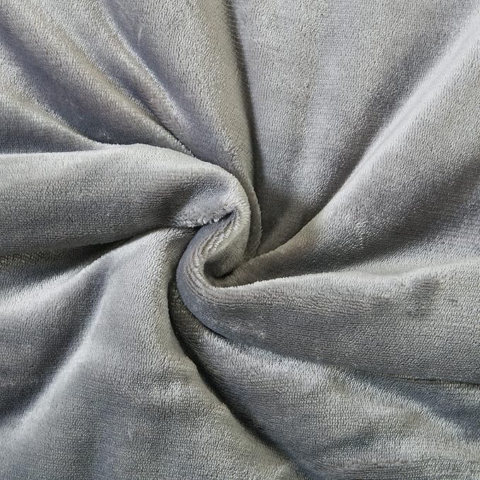SOCHOW Sherpa Fleece Throw Blanket, Double-Sided Super Soft Luxurious Plush Blanket Queen Size 90 inchx90 inch, Grey