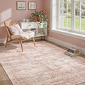 6x9 Area Rug for Living Room Washable Non-Slip Modern Rugs for Bedroom Dining Room Ultra-Thin Indoor Pink Rug