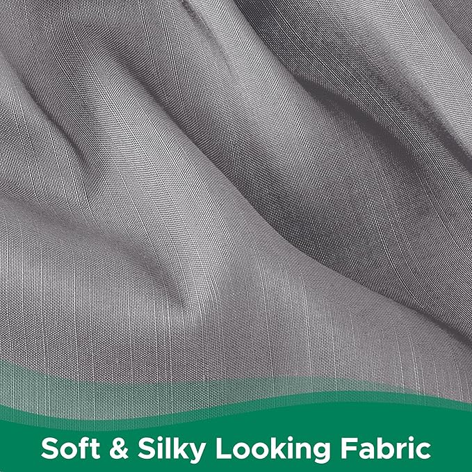 Biscaynebay Wrap Around Bed Skirts for King & Cal King Beds Extra Long Drop of 25", Silver Grey Adjustable Elastic Dust Ruffles Easy Fit Wrinkle Resistant Silky Luxurious Fabric Machine Washable