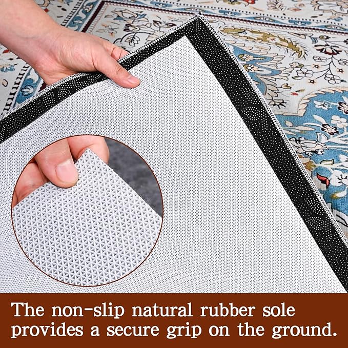 Rug Pad Waterproof Non-Slip 5x7 ft, 1/8" Thick Felt Cushion Pad for Area Rugs – Protects Hardwood, Tile & Laminate Floors – Keeps Rugs Flat & Secure