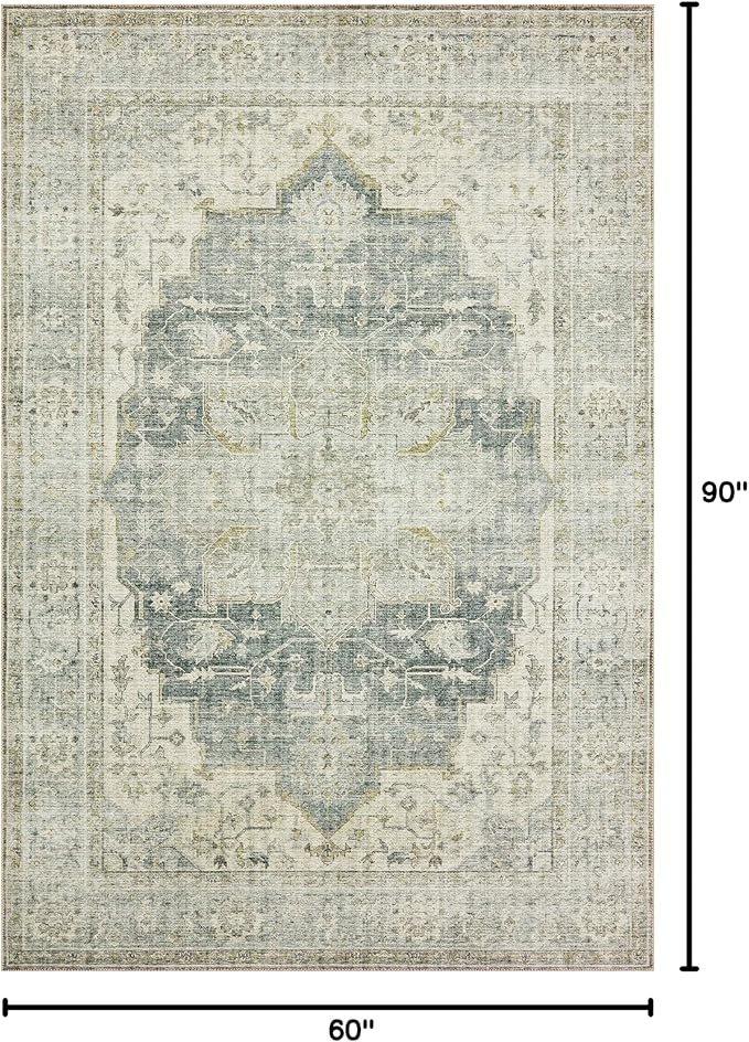 Loloi II Skye Collection SKY-12 Charcoal/Dove 5'-0" x 7'-6" Area Rug