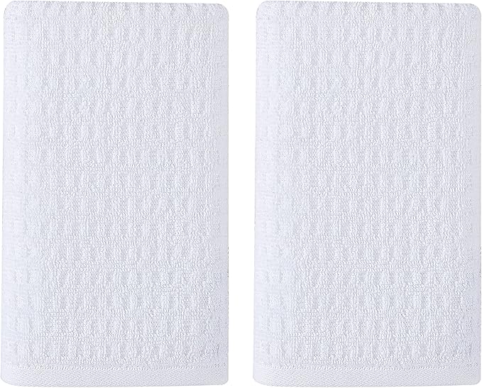 Tommy Bahama- Hand Towel Set, Highly Absorbent Cotton Bathroom Decor, Low Linting & Fade Resistant (Northern Pacific White, 2 Piece)