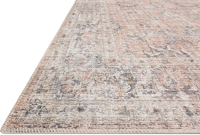 Loloi Skye Collection SKY-01 Blush/Grey 8'-0" x 8'-0" Round Area Rug