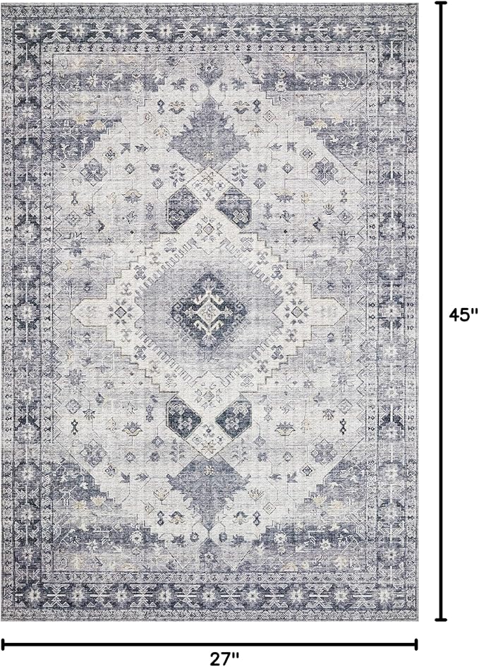 Loloi II Skye Collection SKY-02 Silver/Grey 2'-3" x 3'-9" Accent Rug