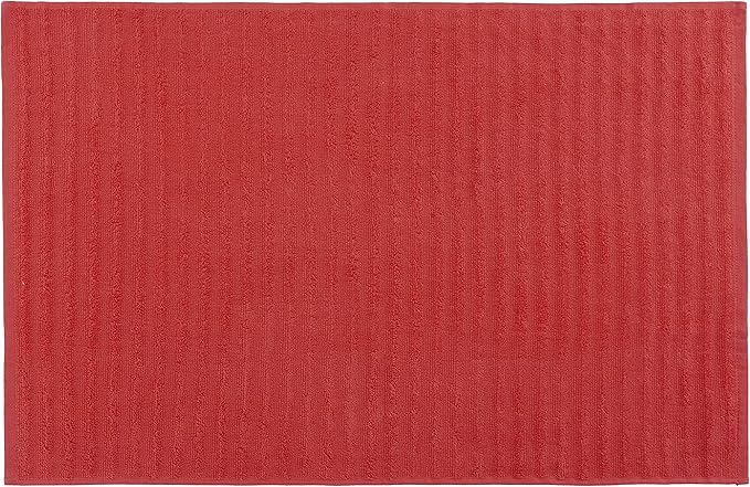 Nautica 100% Cotton Kitchen Towels Set of 3 | 18" X 28" Super Absorbent Reusable Cleaning Cloths, Tea Towels, Hand Towels for Drying Dishes | Red/Red Stripe Dish Towels for Kitchen Shops & Bars