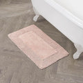 Laura Ashley Ruffle Border 100% Cotton Bath Rug, Blush Pink, 20"x 34"