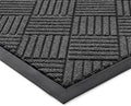 Front Door Mat, Heavy Duty Indoor Outdoor Doormat, 60" x 36" Low Profile Outdoor Mats for Home Entrance, Stain and Fade Resistant Welcome Mat Ideal for High Traffic Area, Diamond Grey