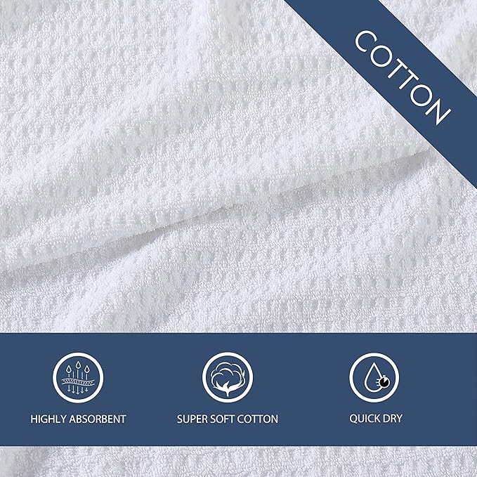 Tommy Bahama - Washcloths, Soft & Absorbent Cotton Towels, Low Linting & Fade Resistant, Oeko-Tex Certified (Northern Pacific White, 12 Piece)
