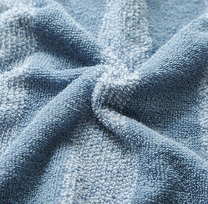 Nautica - Bath Towels, 100% Soft & Absorbent Fluffy Cotton, Highly Absorbent & Quick Dry, Medium Weight Bathroom Towels (Oak Lake Blue, 6 Piece)