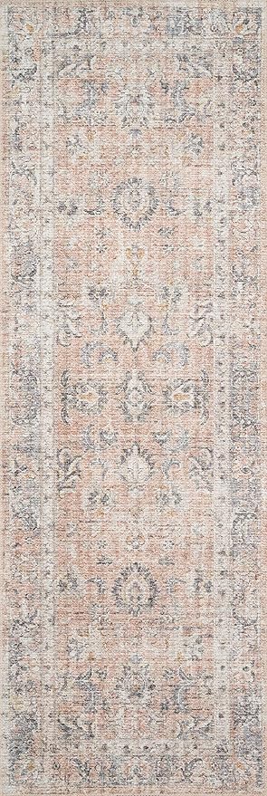 Loloi Skye Collection SKY-01 Blush/Grey 6'-0" x 9'-0" Area Rug