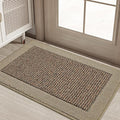 BEQHAUSE Indoor Door Mat 20" x 32", Dirt Trapper Door Mats Non-Slip Entryway Rugs Washable, Resist Dirt Absorbent Welcome Mat, Low Profile Floor Mats for Front Back Door and Entryway, Taupe