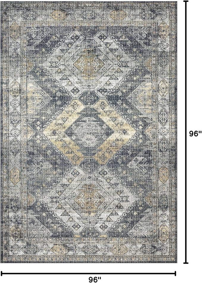 Loloi Skye Collection SKY-09 Graphite/Silver 8'-0" x 8'-0" Round Area Rug