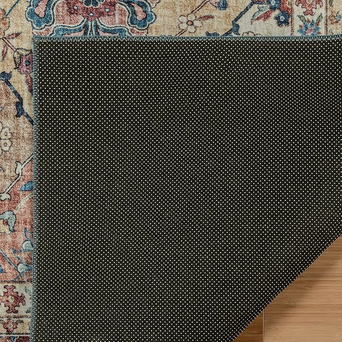 Gertmenian Indoor Boho Area Rug - 6x9 Medium, Non Slip, Super Strong, Ideal for High Traffic Areas in Bedroom, Living Room, Kitchen - Cinzia, Bronze, 28507