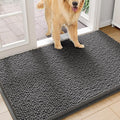 Amyracel Dirt Trapping Door Mat, 24" x 72" Large Absorbent Dog Door Mat for Muddy Paws, Quick Dry Non Slip Chenille Mud Mat for Dogs, Machine Washable Entry Indoor Entryway Rug for Inside Floor