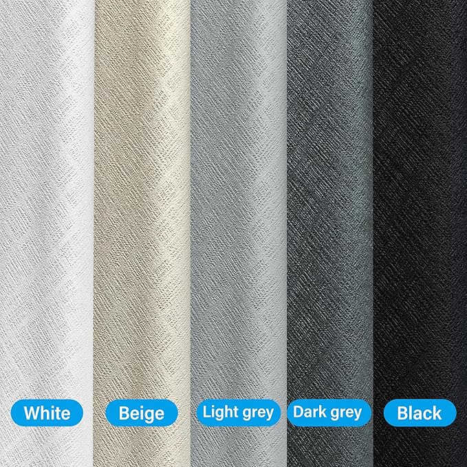 Room Divider Curtains Total Blackout Privacy Curtain Panel Room Thermal Insulated Noise Reduction Curtains for Bedroom Window Living Room Ceiling Track Curtain W 10 ft × H 7 ft White