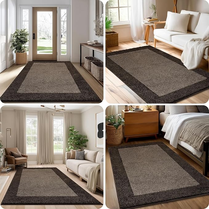 Washable Area Rug 34" x 60", Non Slip Kitchen Rug for Floor, Absorbent Entrance Runner Rug for Bedroom, Living Room, (Roll Packing)