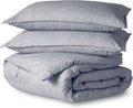 Bare Home Bedding Duvet Cover Oversized Queen Size - Premium 1800 Super Soft Collection - Lightweight, Duvet Cover - Soft Textured (Oversized Queen, Heathered Midnight Blue)