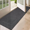 BEQHAUSE Door-Mat-Non-Slip Dirt Trapper Door Mats Low-Profile Front Door Mat Absorbent Floor Mats for Entryway Washable Mud Resistant Home Entrance Doormat, Dark Grey, 24"x60"