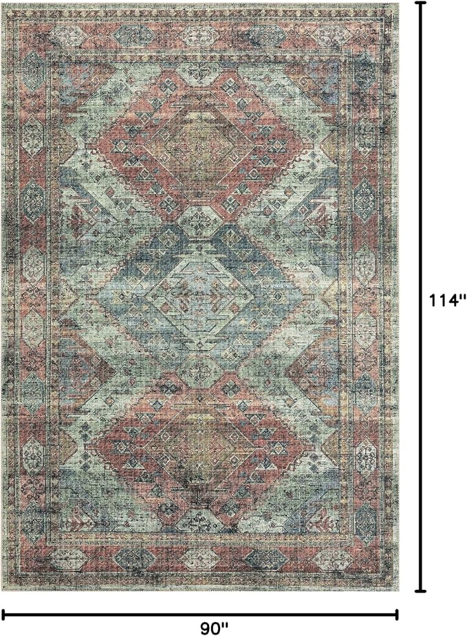 Loloi II Skye Collection SKY-06 Apricot/Mist 7'-6" x 9'-6" Area Rug