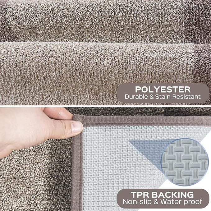 Machine Washable Kitchen Rug 24" x 70", Non Slip Kitchen Mat for Floor, Absorbent Entrance Runner Rug for Bedroom, Hallway, Bathroom, Door (Roll Packing)