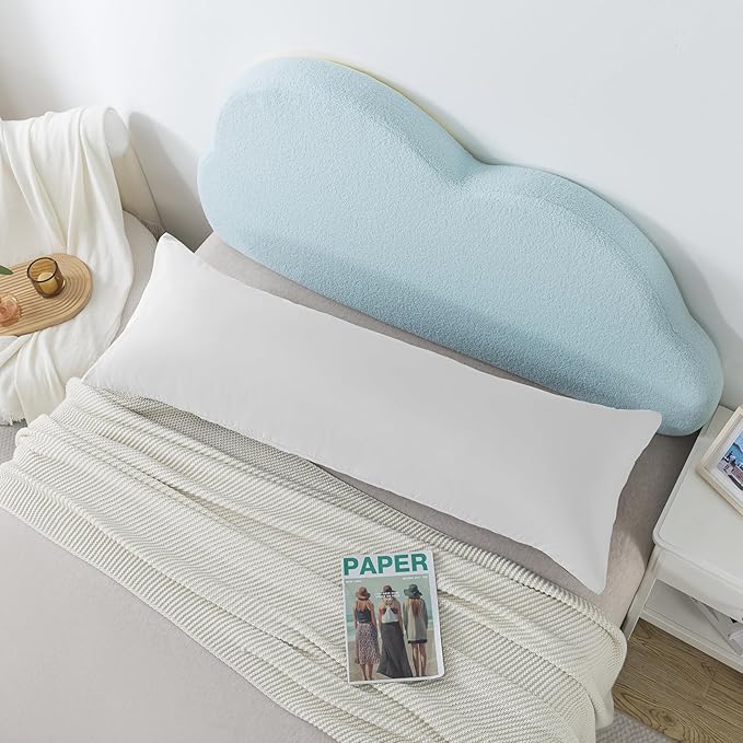 Ubauba Memory Foam Body Pillow with Cover, Full Large Body Pillows Insert for Adults with Envelope Closure Pillowcase, Firm & Fluffy Long Bed Pillows for Sleeping (20x54 inch, Pure White)