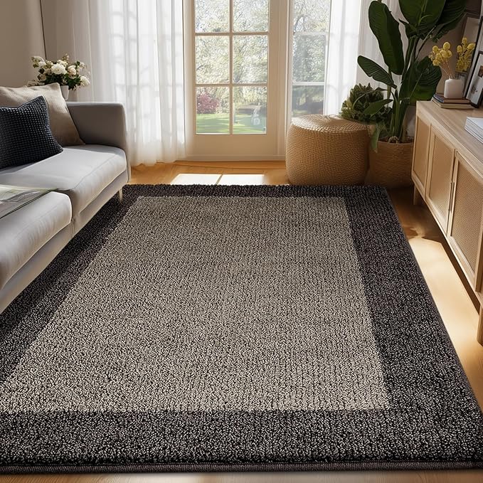 Washable Area Rug 48" x 72", Non Slip Kitchen Rug for Floor, Absorbent Entrance Runner Rug for Bedroom, Living Room, (Roll Packing)