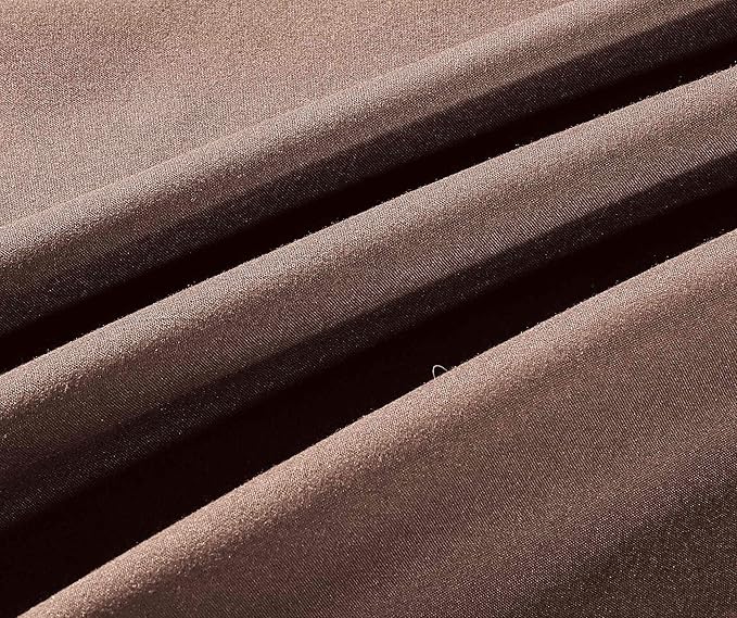 Sheets & Beyond Wrap Around Solid Microfiber Luxury Hotel Quality Fabric Bedroom Gathered Ruffled Bedding Bed Skirt 14 Inch Drop (Twin, Brown)